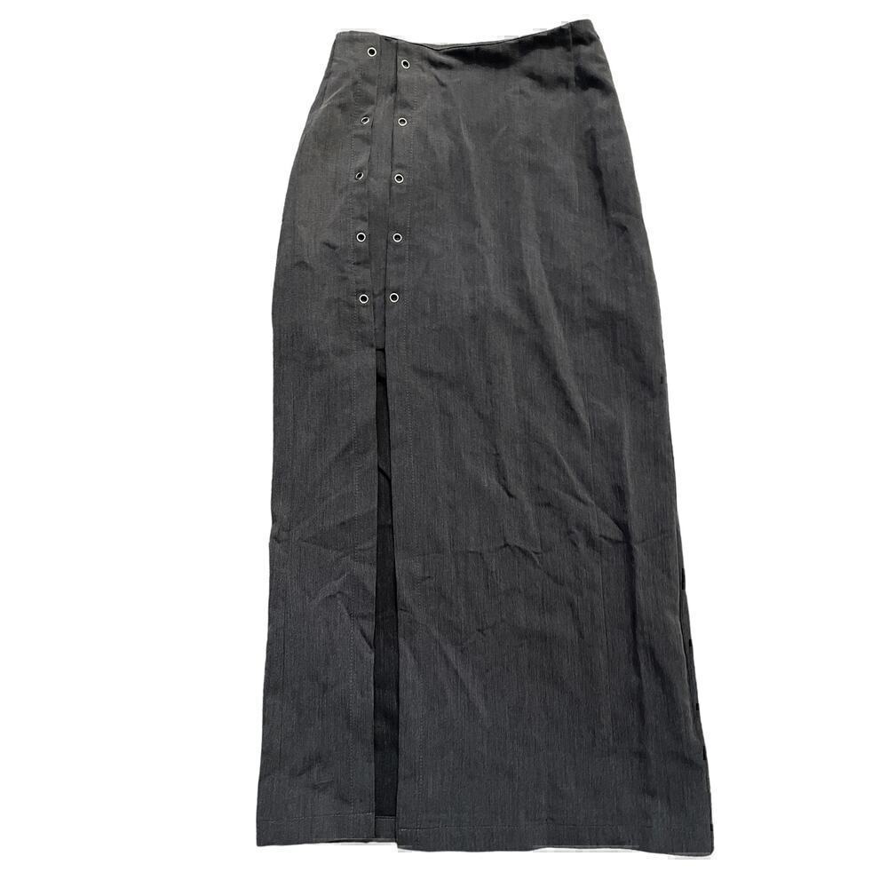 Maxi Skirt Side Slit Gray Pencil Skirt Size XXS or 00